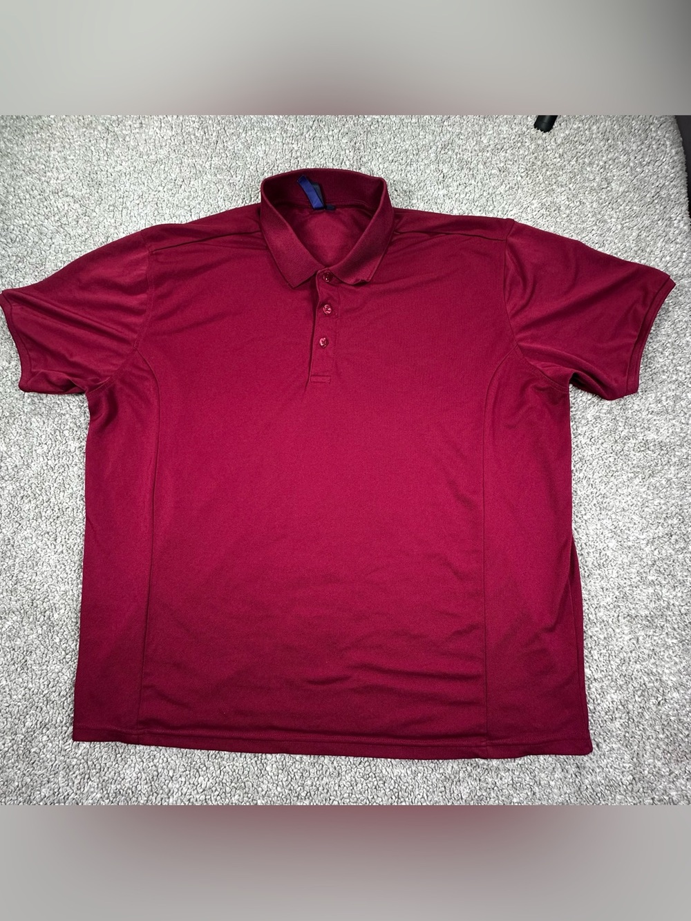 Premier Men 3XL Polo Shirt Maroon Burgundy Polyester Short Sleeve Athletic Golf